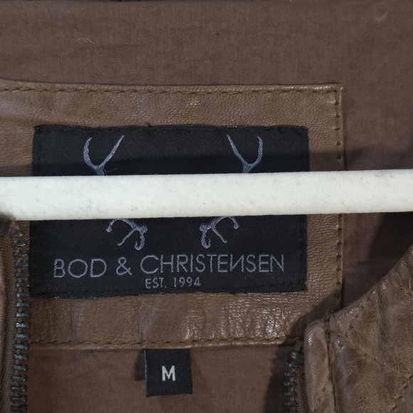 Bod & Christensen genuine lambskin leather jacket in size M Quilted Biker Cotton - Picture 11 of 16